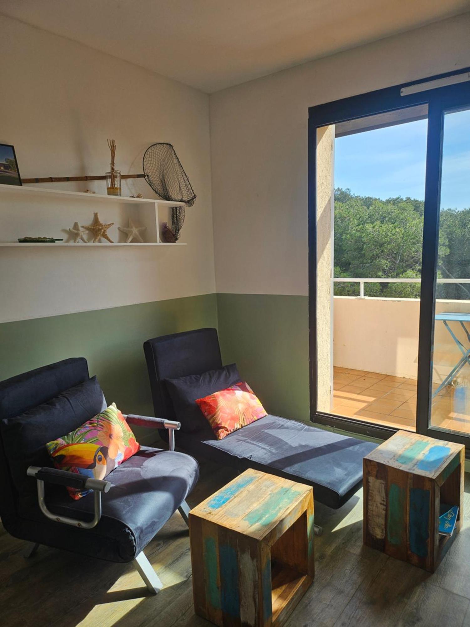 Domaine De La Coudouliere, T2 Climatise Terrasse Vue Mer Sans Vis A Vis Plage A 100M Six-Fours-les-Plages Pokoj fotografie